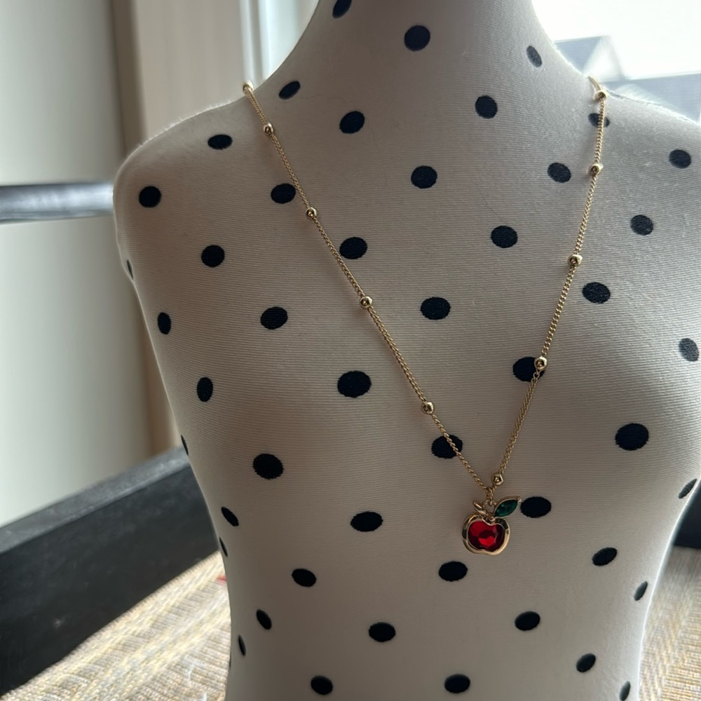 J. Crew Apple necklace gold